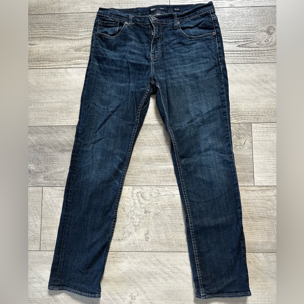 BKE Nolan Straight Jeans with Vintage Fading